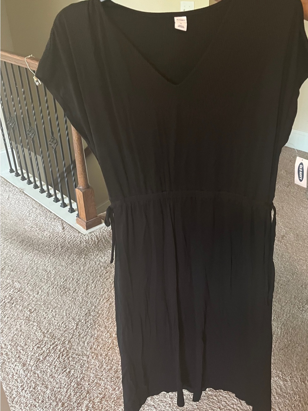Old Navy Black Sheath Maxi Dress V-neck - Picture 5 of 8